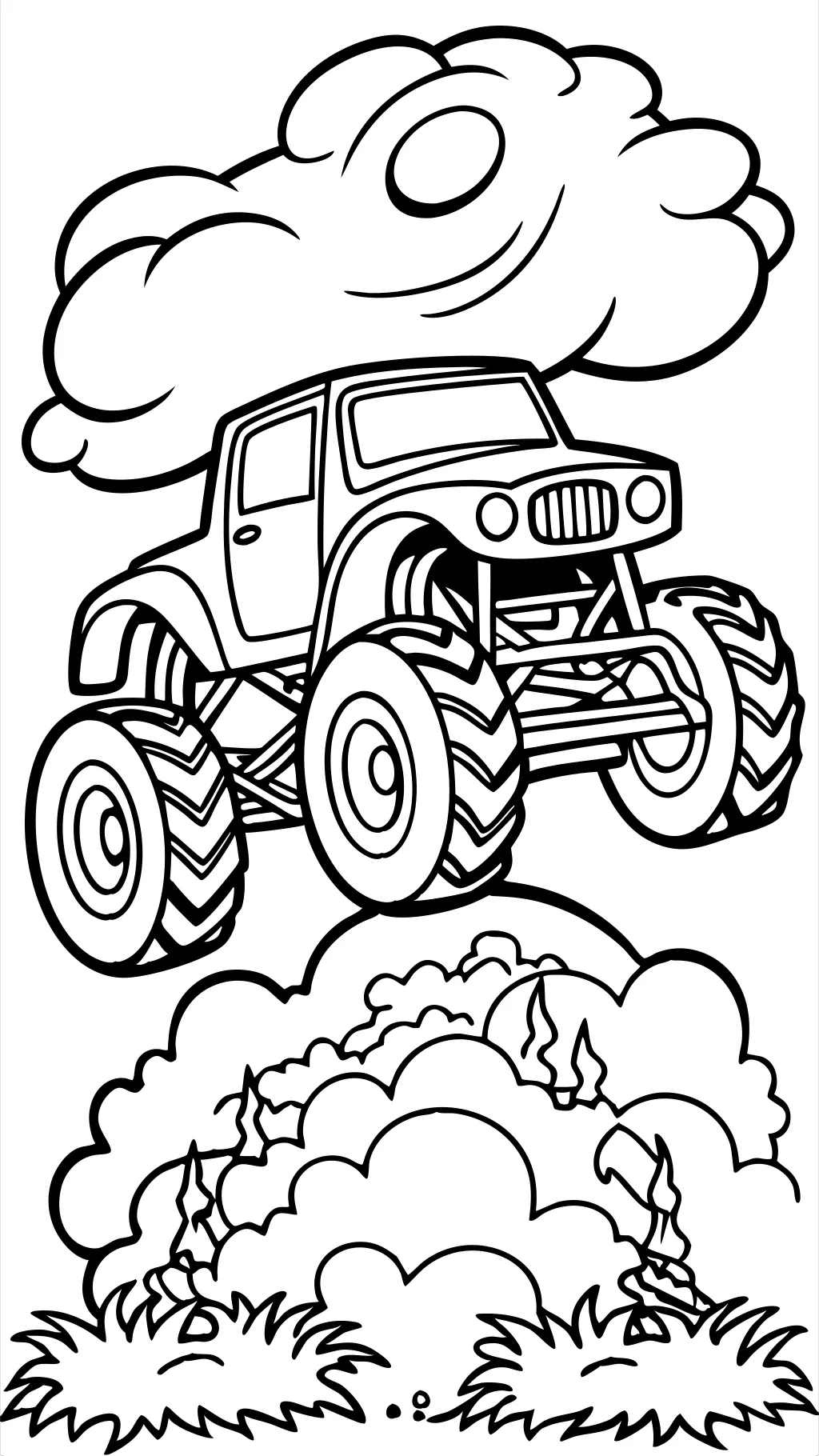 coloriages de camion monstre imprimable gratuit